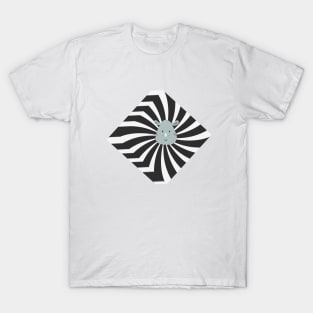 Black Spiral Cube T-shirt with hippo T-Shirt